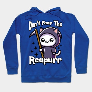 Don't Fear The Reapurr! Cute Cat Grim Reaper Pun Hoodie